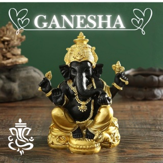 BLACK GANESHA The embodiment of Intelligence and Balance * Namaskaram Collection