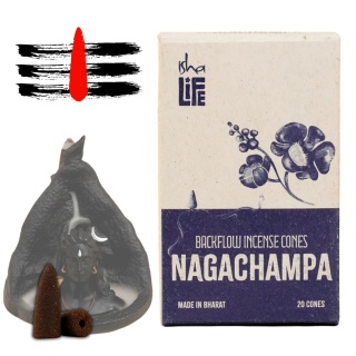 Nagachampa Cone Incense Sticks for Adiyogi Backflow 20 Cone Incense Sticks