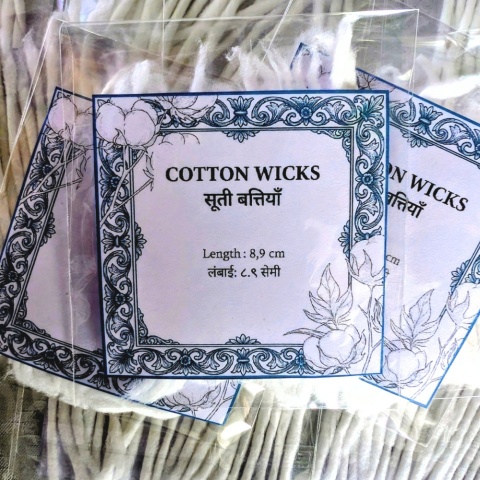 Cotton wicks LONG Diya lamps