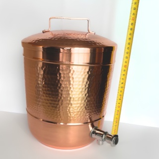 Copper Water Tank 8L Manually Hammered with Stand