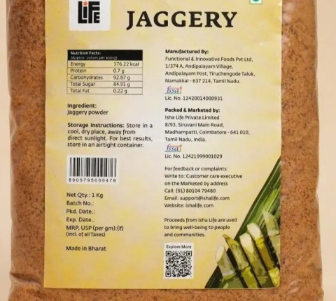 MEGA PACK 1KG - Pure and natural JAGGERS. A great alternative to white sugar