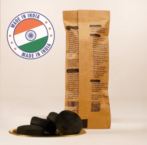 Made in Bharat Thurible Charcoal for Sambrani Incense Resins