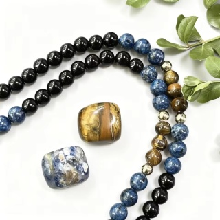 Mala 108 Crops of Peace – Onyks, Tiger Eye and Apatyt | Namaskaram