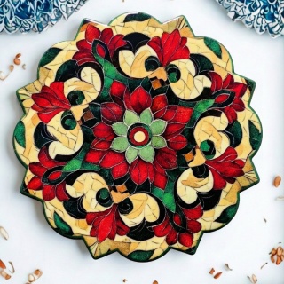 Mandir Ceramic stand from Grenada - a beautiful and practical pattern 3