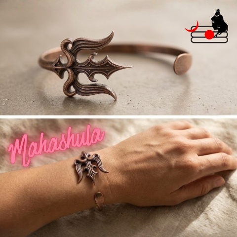 Copper Bracelet Mahashula (Triszul)