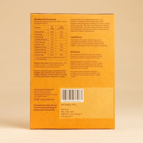 Adai Dosa MIX Multigrain (200 g) *100% preservative-free