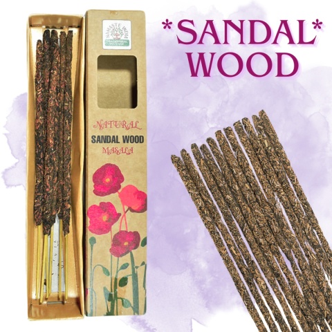 NATURAL BOTANICAL INCENSE STICKS SANDAL WOOD MASALA 10 pcs.