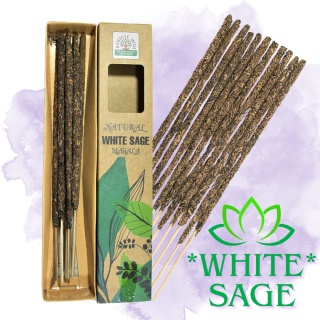NATURAL BOTANICAL INCENSE STICKS WHITE SAGE MASALA 10 pcs.