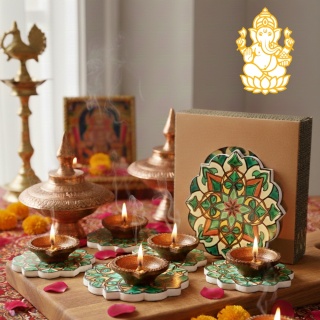 Mandir Ceramic stand from Grenada - beautiful and practical