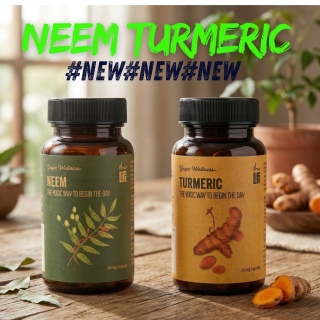 NEW Neem and Turmeric Capsules * Package 60 + 60 capsules
