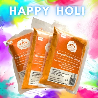 Orange Dolomite Rangoli Colour Orange Lakshmi 200g HOLI