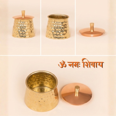 ISHA Hammered Copper Cover vessel
