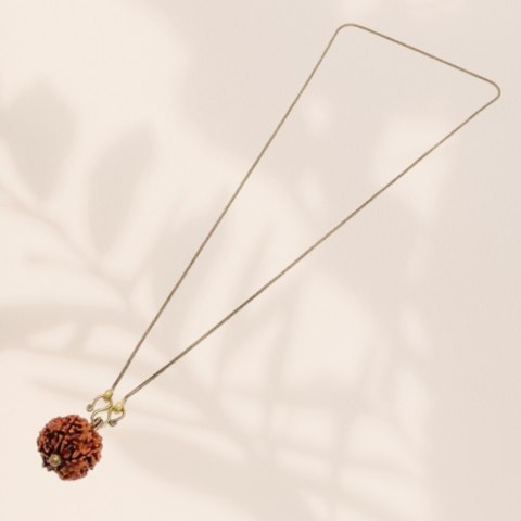 Long Chain - Rudraksha Panchamukhi Isha (five faced) with Copper Chain