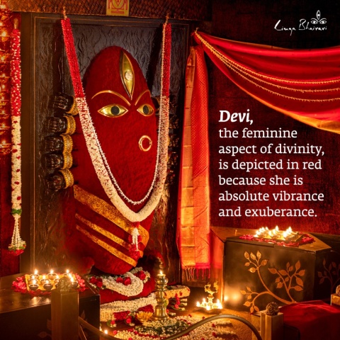 Fiery Red & Gold Cotton Energized Saree Consecrated Sari Cotton Devi LARGE