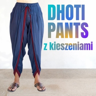 Dhoti Trousers with Pockets – Deep Blue – (Unisex) ISHA