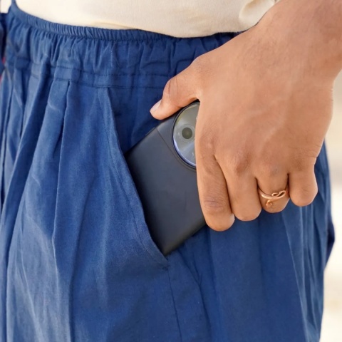 Dhoti Trousers with Pockets – Deep Blue – (Unisex) ISHA