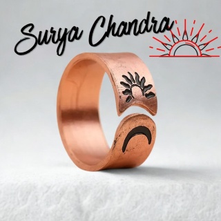 Surya Chandra Copper Ring