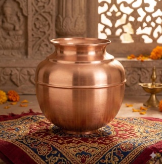Traditional Copper Water vessel (Jeevarasam Pot) – 5 Liters