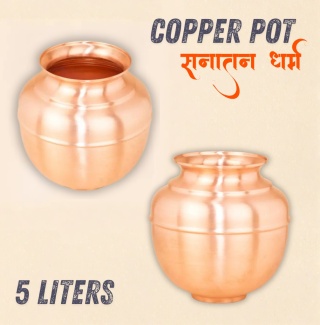 Traditional Copper Water vessel (Jeevarasam Pot) – 5 Liters