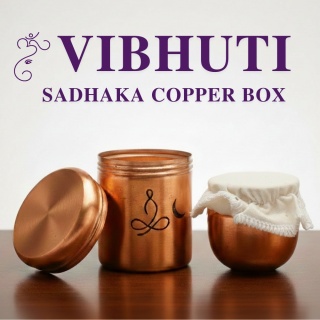 Vibhuti + Sadhaka Copper box on wibhuti (high)