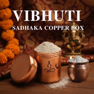 Vibhuti + Sadhaka Copper box on wibhuti (high)