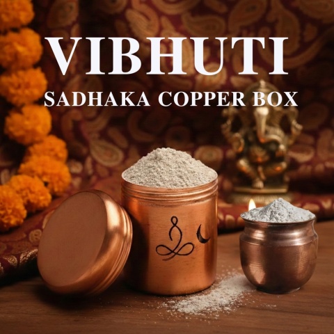 Vibhuti + Sadhaka Copper box on wibhuti (high)