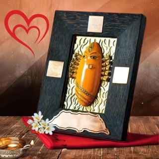 Yantra Devi Linga Bhairavi Consecrated Brass Panel